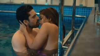 Busty actress Aayushi Jaiswal tempts lover by the pool and gets her wet pussy fucked underwater