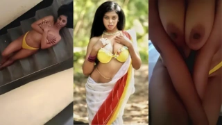 Famous Insta model Swapna Halder gets fully nude on stairs, pressing her huge boobs in a leaked video