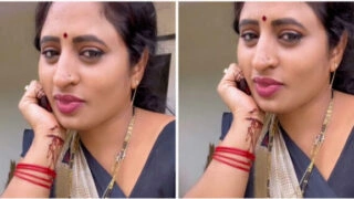 Sujatha Simhadri Tango Model In Black Saare Navel Showing