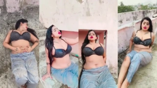 This Instagram influencer gets her tiny dress wet while twerking on the roof