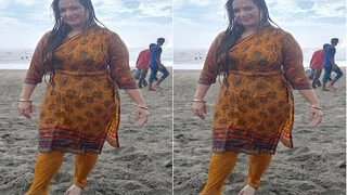 Sexy Desi Wife Shows Her Big Boobs and Pussy in Blue Bra